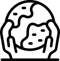 Protecting our planet, hands gently cradle the earth, symbolizing environmental conservation and global responsibility