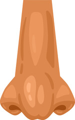 Human nose flat vector illustration conveying sense of smell