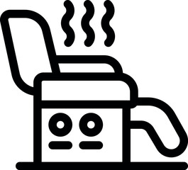 Hot electric deep fryer emitting steam, cooking delicious food, modern kitchen appliance