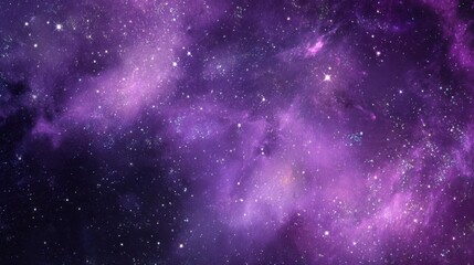Fototapeta premium Luxury deep velvet purple nebula with radiant star clusters, soft light bloom, rich premium tones, modern elegant design with central space