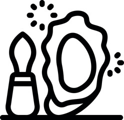 Oyster knife opening a fresh oyster, ready to be enjoyed as a delicious seafood appetizer or meal