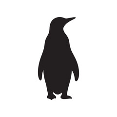 Fototapeta premium vector silhouette of Smooth Penguin Standing Proud