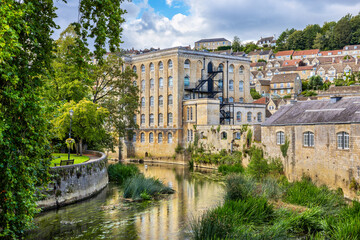 Bradford on Avon cityscape. England