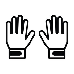 Obraz premium Sport Gloves Vector icon which can easily modify or edit