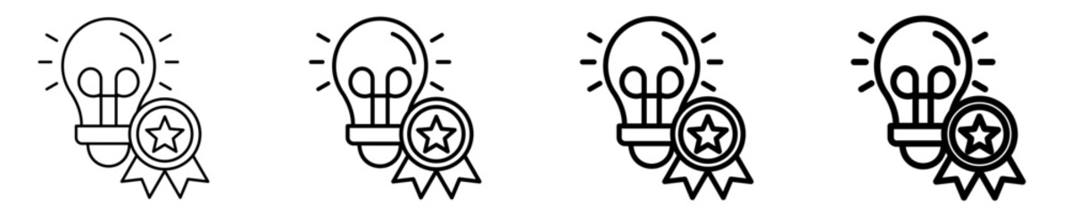 Innovation Award  Icon Set Different Style Collection