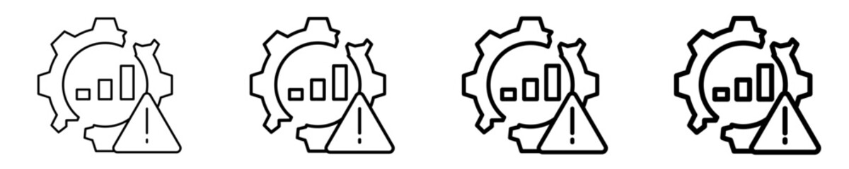 Market Disruption  Icon Set Different Style Collection