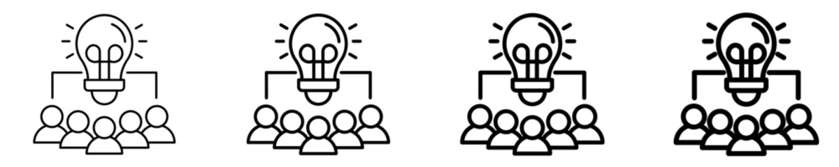 Team Innovation  Icon Set Different Style Collection