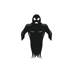 Spoky silhouette, black hallowen spoky silhouette