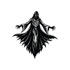 Spoky silhouette, black hallowen spoky silhouette