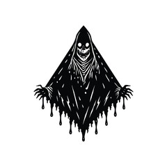 Spoky silhouette, black hallowen spoky silhouette