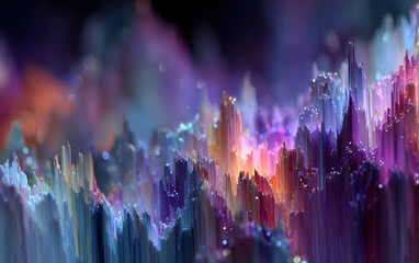 Abstract light effect texture blue pink purple wallpaper 3D rendering