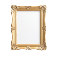 Elegant ornate gold picture frame with intricate baroque design
