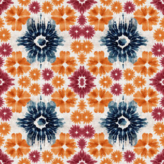 Seamless Shibori Print pattern and tie-dye textile watercolor print pattern design Abstract Print,tie dye pattern, Ajrakh Pattern and block print, batik pattern,Shibori allovers