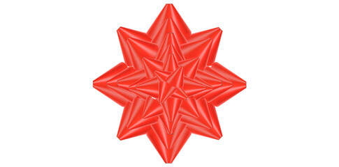 Shiny Gift Topper Pull Bow Vector Illustration.