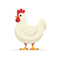 Attractive Simple illustration with EPS format design of hen isolated on white and transparent background, Clipart set, Minimalist illustration