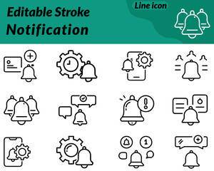 Minimal notification icon showing a simple bell shape with a rounded top and clapper. Clean outline and smooth edges to represent alerts, reminders messages or updates in a modern lightweight style.