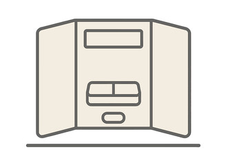 Fototapeta premium Retro gaming console design in minimal style for modern enthusiasts and collectors