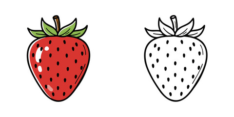 シンプルな苺のアイコンイラスト