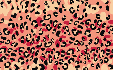 Abstract modern leopard seamless pattern. Animals trendy background. Color decorative vector stock illustration for print, card, postcard, fabric, textile. Modern ornament of stylized skin.