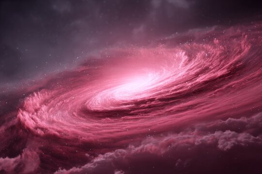 Glowing Cosmic Spiral Galaxy Design