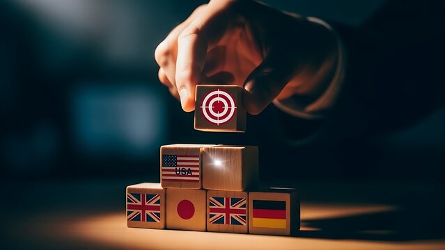 G7 Nations Summit Global Cooperation Depicted Through Flagged Blocks