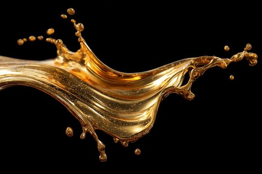 Metallic Gold Splash Abstract Design