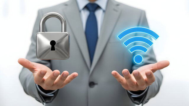 Secure your WiFi connection with a trusted professional, offering network security solutions to protect your data, ensuring your peace of mind with secure access - Powered by Adobe