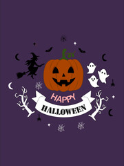 halloween greeting with a pumpkin