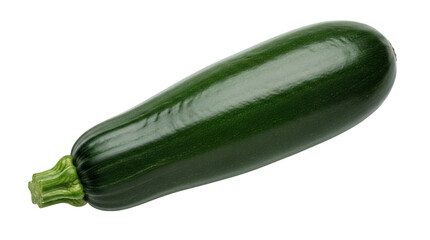 Fresh green zucchini isolated PNG on transparent background, healthy vegetable for cooking and vegetarian diet