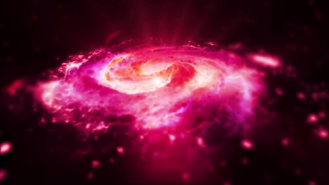 A bright, spiraling galaxy rotates in space, playing with plasma, energy, and light. You can use this animation in some of your astrological and cosmic projects, or use it as backgrounds.
