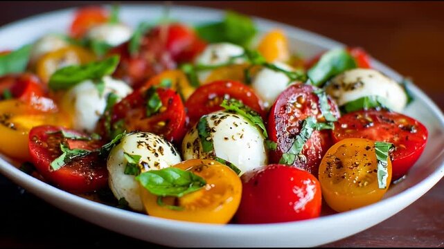 Caprese Salad With Ripe Tomatoes