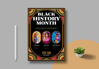 Black History Month Flyer Template