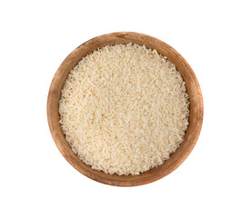 Grated coconut powder. Dry coco flakes pile, shredded desiccated coconut, tropical fruit chips