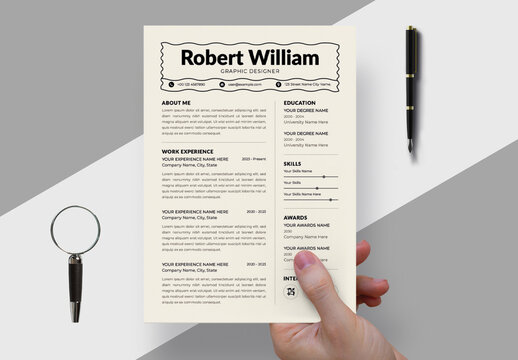 Clean Resume Template Layout