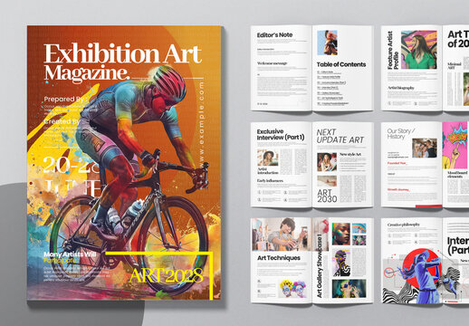 Exhibition Art Creative Modern Artistic Showcase Magazine Layout