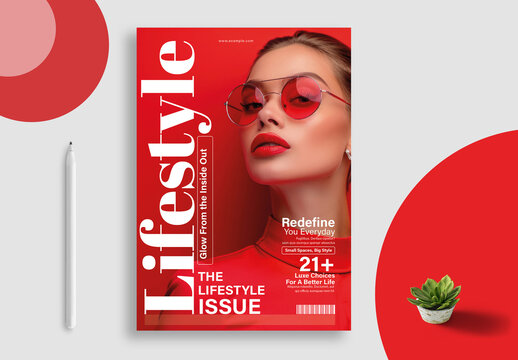 Modern Magazine Cover Design Template