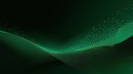 Emerald wave effect with digital grid