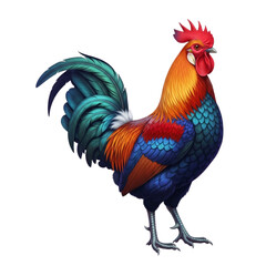 rooster isolated on white background