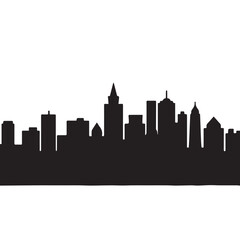 City skylines, silhouette of the city. Cityscape with buildings, Modern city with layers

