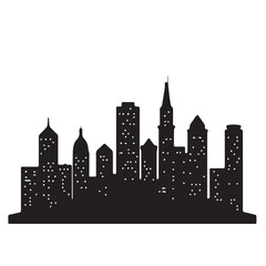 City skylines, silhouette of the city. Cityscape with buildings, Modern city with layers
