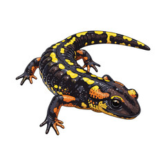 salamander vector with white background