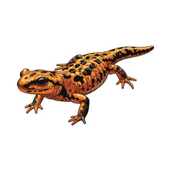 salamander vector with white background