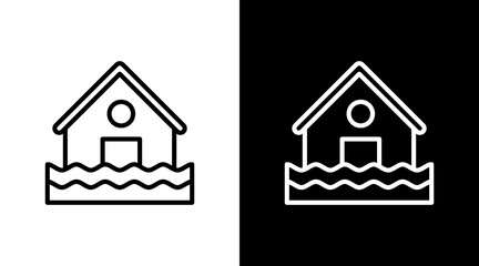 Flood  White Icon Set Design