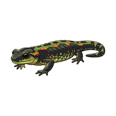 salamander vector with white background