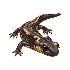 salamander vector with white background