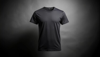 Premium Black T-Shirt in Dark Studio — Ultra Cinematic Apparel Shot