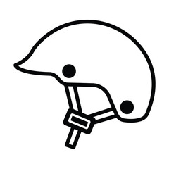 Cycling Helmet Vector icon which can easily modify or edit