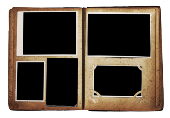 Vintage Photo Album with Blank Frames