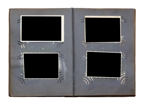 Vintage Photo Album Page with Empty Spaces