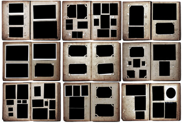 Vintage Photo Album Empty Layout Design